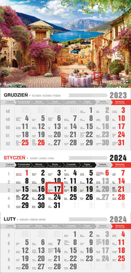 Kalendarz ścienny 2024 miesięczny Pan Kalendarzyk Z Magnesem Romantico Pan Kalendarzyk