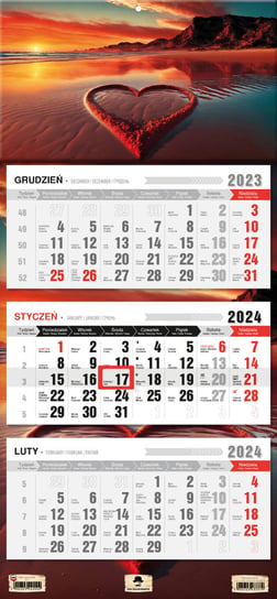 Kalendarz ścienny 2024 miesięczny Pan Kalendarzyk Zachód Słońca Pan Kalendarzyk