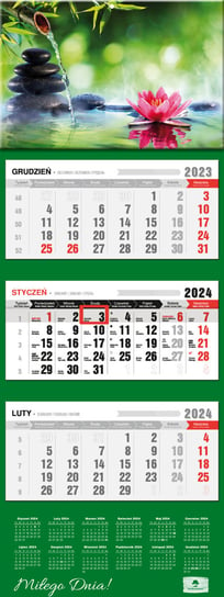 Kalendarz ścienny 2024 miesięczny Pan Kalendarzyk Zen Pan Kalendarzyk