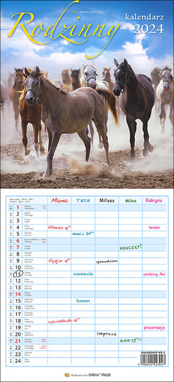 Kalendarz ścienny 2024 miesięczny Parma Press rodzinny Parma Press