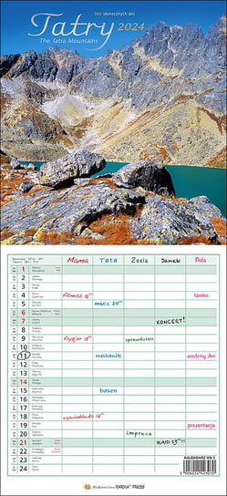 Kalendarz ścienny 2024 miesięczny Parma Press Tatry Parma Press