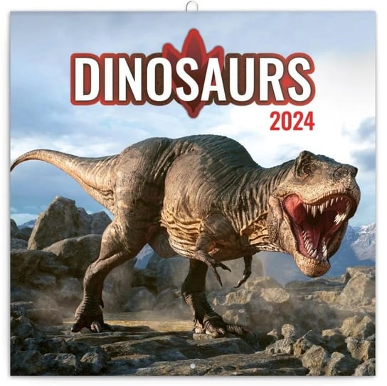Kalendarz ścienny 2024 miesięczny Presco Group Dinozaury Presco Group