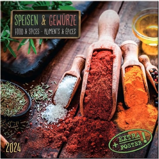 Kalendarz ścienny 2024 miesięczny TUSHITA Verlags Food&Spices TUSHITA