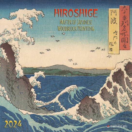 Kalendarz ścienny 2024 miesięczny TUSHITA Verlags Hiroshige Ando Japonia TUSHITA Verlags