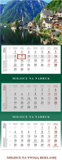 Kalendarz ścienny 2024 miesięczny WOKÓŁ NAS Górskie Jezioro Wokół nas