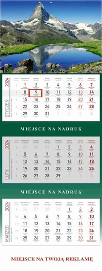 Kalendarz ścienny 2024 miesięczny WOKÓŁ NAS Góry Wokół nas