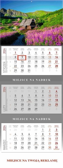 Kalendarz ścienny 2024 miesięczny WOKÓŁ NAS Hala Gąsienicowa Wokół nas