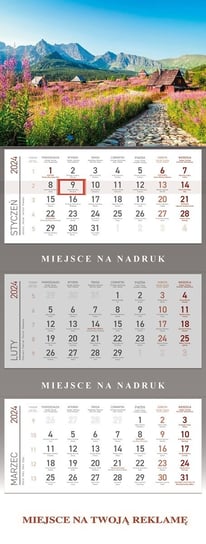 Kalendarz ścienny 2024 miesięczny WOKÓŁ NAS Tatry II Wokół nas