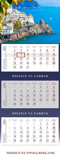 Kalendarz ścienny 2024 miesięczny WOKÓŁ NAS Wybrzeże Amalfi II Wokół nas