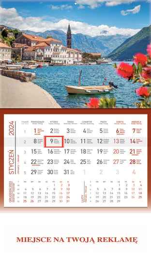 Kalendarz ścienny 2024 miesięczny WOKÓŁ NAS Zatoka Wokół nas