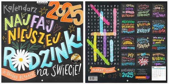 Kalendarz ścienny 2025, Najfajniejszej rodzinki na Świecie Kukartka