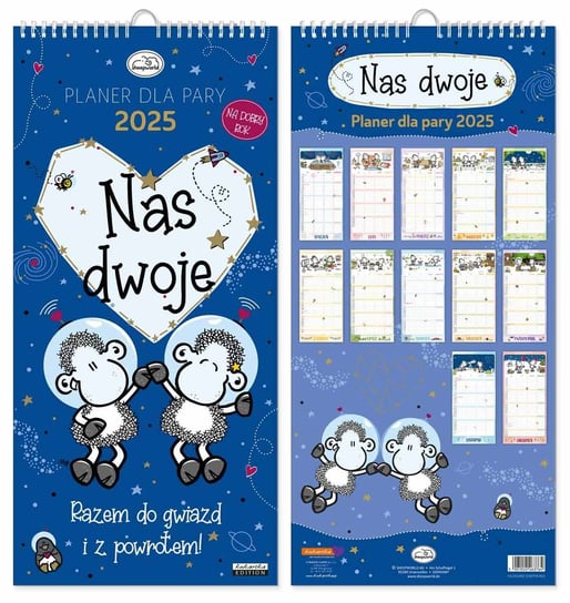Kalendarz ścienny, 2025, Sheepworld dla pary Kukartka
