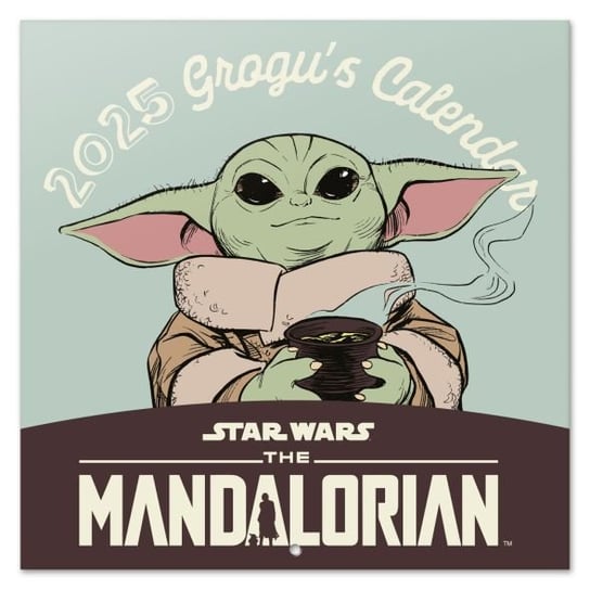 Kalendarz ścienny 2025 Star Wars The Mandolarian Grogu Baby Yoda kalendarze na ścianę Gwiezdne Wojny Inna marka