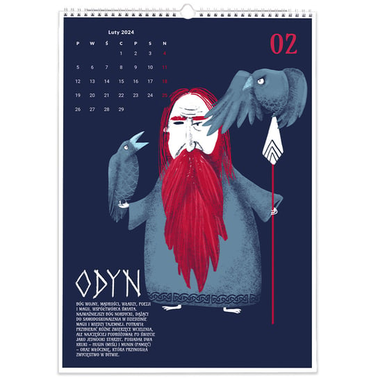 Kalendarz ścienny A3 Z mitologią Nordycką Inna marka