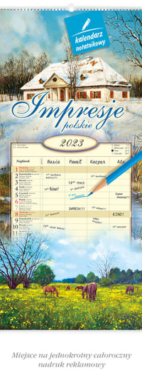 Kalendarz ścienny notatnikowy 2023, Impresje polskie Lucrum