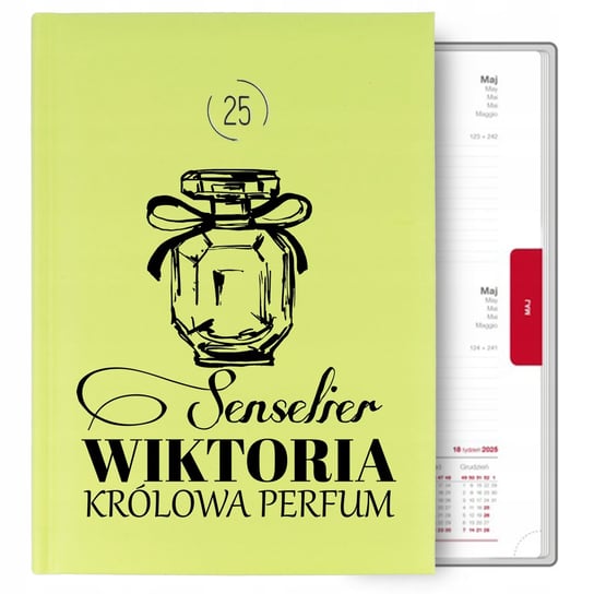 Kalendarz Seledynowy Planer Terminarz A5 2025 Prezent Dla Senselierki Wzory Inna marka