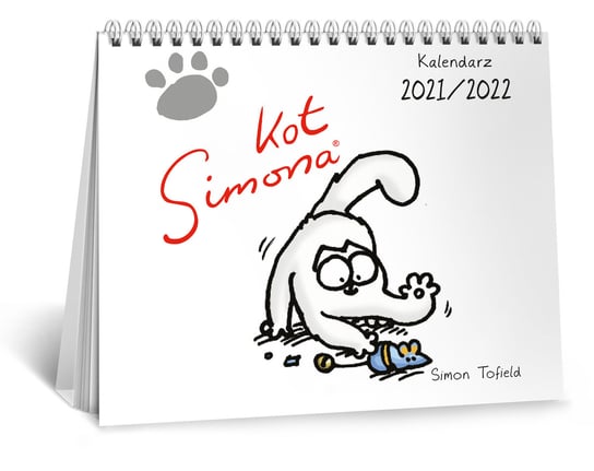 Kalendarz szkolny biurkowy Kot Simona 2021/2022 Eurograf BIS