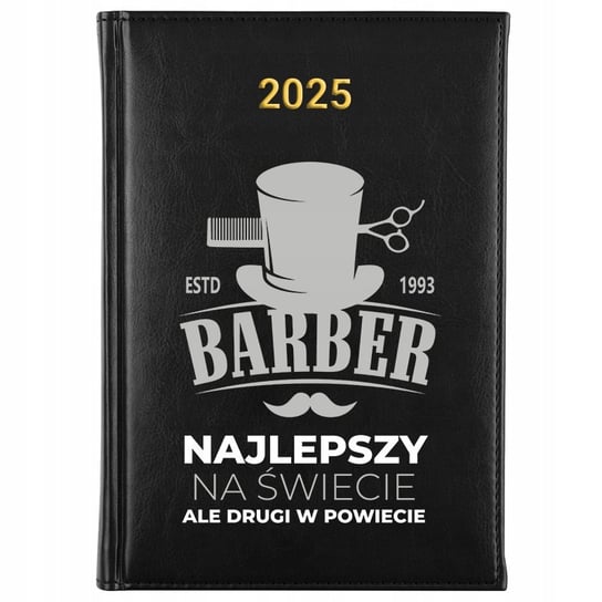KALENDARZ TERMINARZ CZARNY NOTES Dzienny A5 2025 Prezent dla BARBERA WZÓR Inna marka