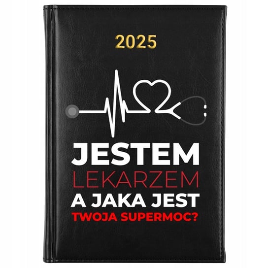 KALENDARZ TERMINARZ CZARNY NOTES Dzienny A5 2025 Prezent dla DOKTORA WZÓR Inna marka