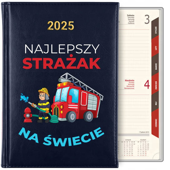 KALENDARZ TERMINARZ GRANAT NOTES Dzienny A5 2025 NAJLEPSZY STRAŻAK WZORY Inna marka