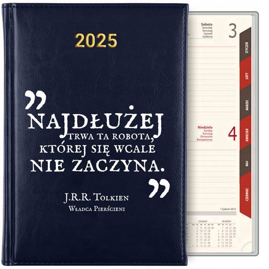 KALENDARZ TERMINARZ PLANER A5 DZIENNY 2025 CYTATY Władca Pierścieni MiX WZ Inna marka