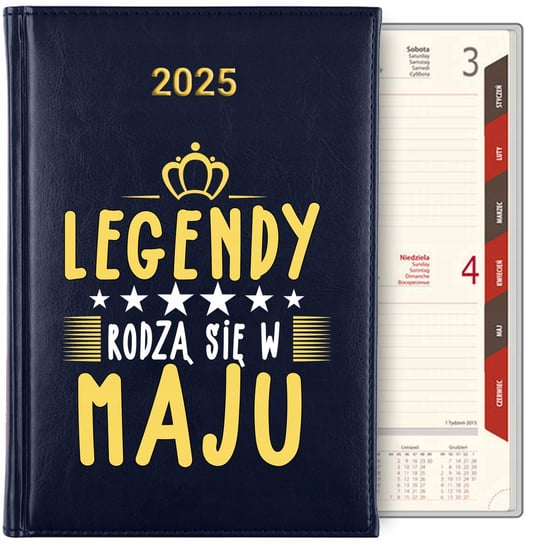 KALENDARZ TERMINARZ PLANER DZIENNY A5 2025 LEGENDY RODZĄ SIĘ W MAJU WZORY Inna marka