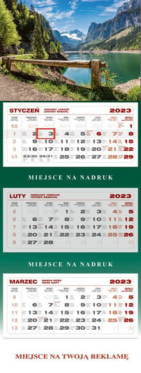 Kalendarz trójdzielny, 2023, Górskie jezioro WOKÓŁ NAS