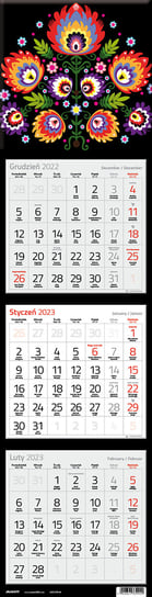 Kalendarz trójdzielny, 2023, Kwadratowy, Różnokolorowy avanti