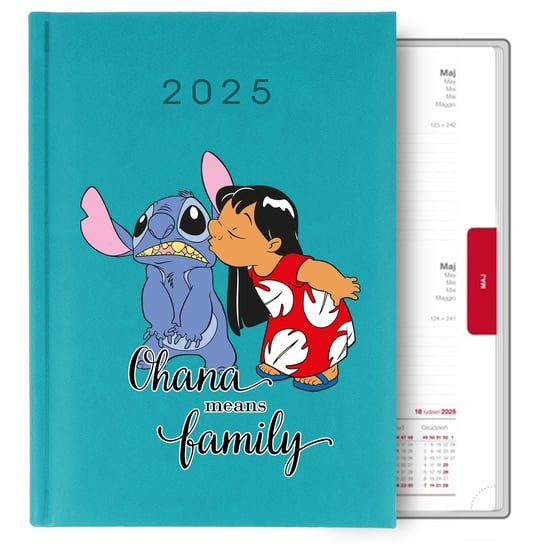 Kalendarz Turkusowy A5 2025 Prezent Lilo I Stich Ochana Means Family Wzory Inna marka