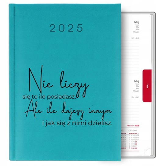 KALENDARZ TURKUSOWY A5 2025 TERMINARZ PLANER PREZENT DLA WYCHOWAWCY WZORY Inna marka