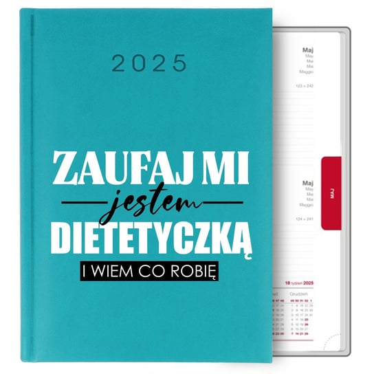 Kalendarz Turkusowy Terminarz Dzienny A5 2025 Prezent Dla Dietetyczki Wzory Inna marka