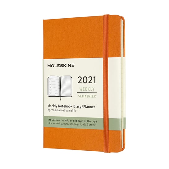 Kalendarz tygodniowy 2021, Moleskine, P, Cadmium orange Moleskine
