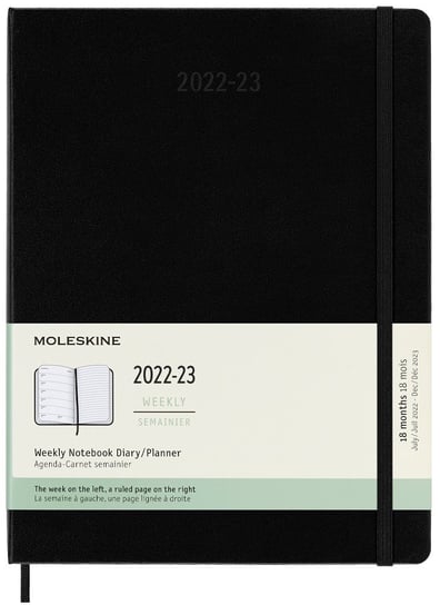 Kalendarz tygodniowy, 2022/2023, Tra Large, Czarny Moleskine