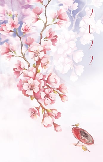 Kalendarz tygodniowy, 2023, A5, Japoński kwiat wiśni, Różowy WYDAWNICTWO ZIELONA SOWA SP. Z O.O.