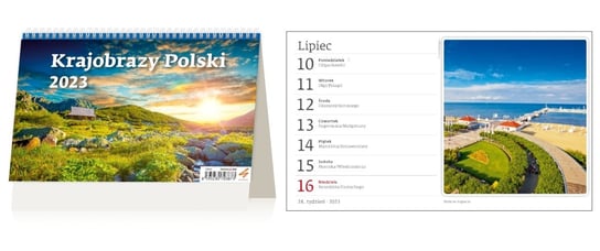 Kalendarz tygodniowy, 2023, Krajobrazy Polski, Poziom, 22,6x13,9 cm Sztuka Rodzinna