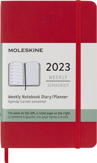 Kalendarz tygodniowy, 2023, Miękka oprawa, Czerwony Moleskine
