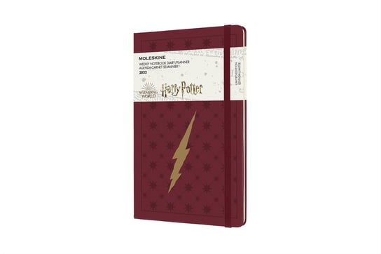 Kalendarz tygodniowy Moleskine 2022 12M L edycja limitowana Harry Potter, bordeaux red Moleskine