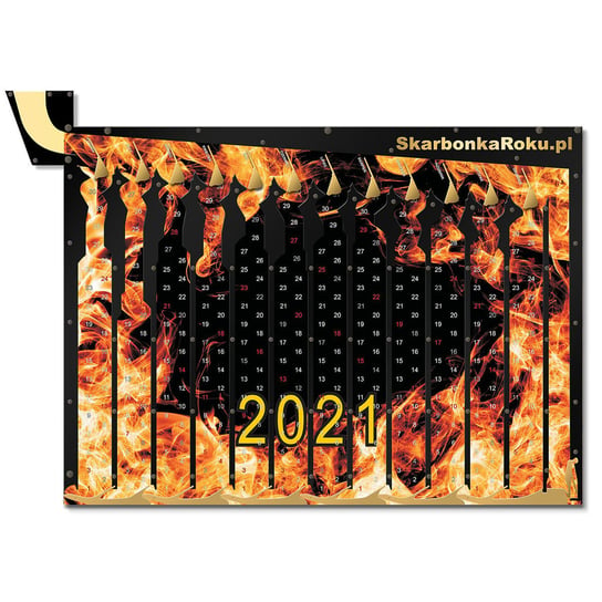 Kalendarz z motywem ognia, 2021 FajnyPomysł