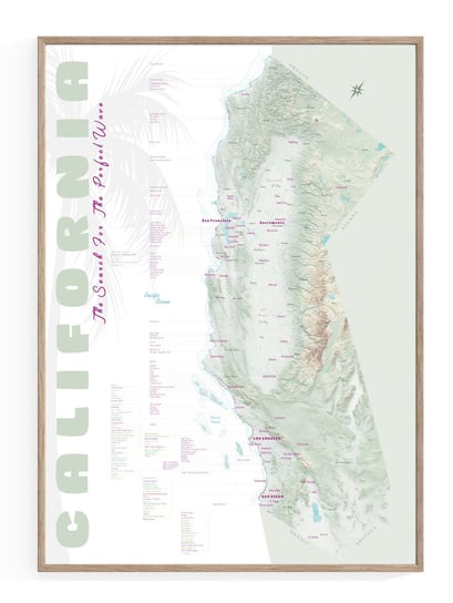 KALIFORNIA USA Surfing - plakat dla Surfera 40x50cm Mapsbyp