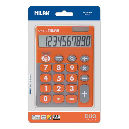 Kalkulator 10 Poz. Touch Duo Pomarańcz Milan