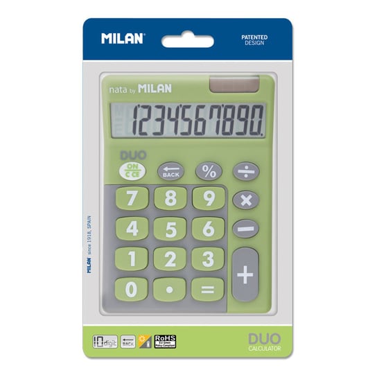 Kalkulator 10 Poz. Touch Duo Zieleń Milan