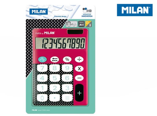 Kalkulator 10-pozycyjny, D&B, różowy, Milan Milan