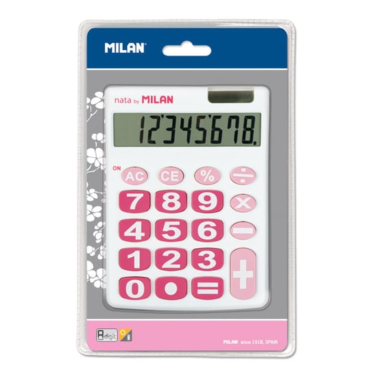 Kalkulator 8 Pozycji Duże Klawisze Biały Milan