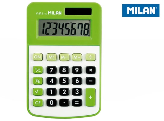 Kalkulator 8 pozycyjny, zielony Milan