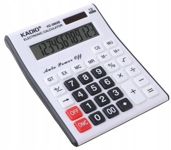 Kalkulator Biurowy Biały 12 Cyfr Elektroniczny Inny producent