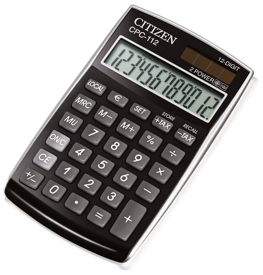 Kalkulator biurowy, Citizen CPC-112 BKWB, czarny Citizen Systems