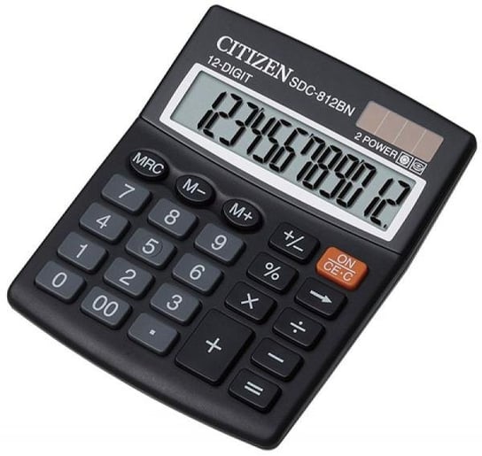 Kalkulator biurowy, Citizen SDC-812BN, czarny Citizen