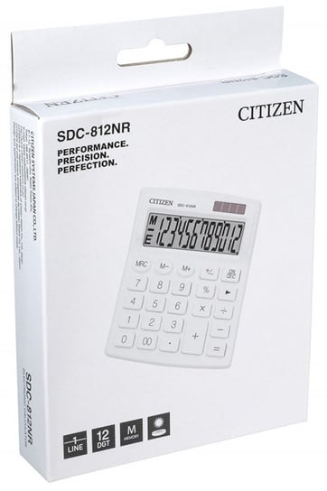Kalkulator biurowy Citizen SDC-812NRWHE, biały Citizen