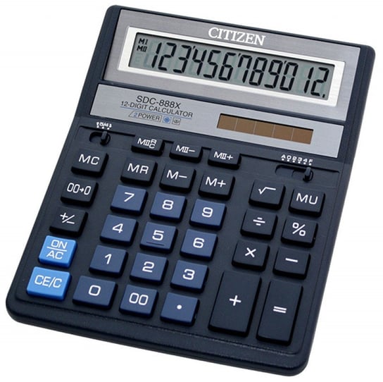 kalkulator biurowy citizen sdc-888xbl , 12-cyfrowy, 203x158mm, niebieski Citizen