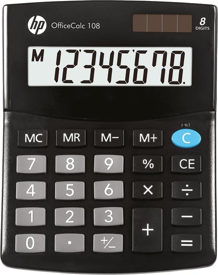 Kalkulator biurowy HP-OC 108/INT BX, 8 cyfr, 125x101x33mm, Czarny HP